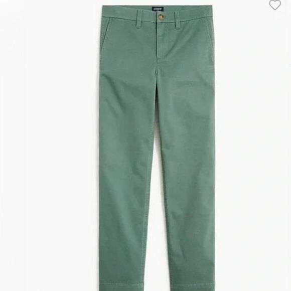 J. Crew Factory AD156 Seafoam Green High-rise Girlfriend Chino pants NWT - Picture 5 of 10